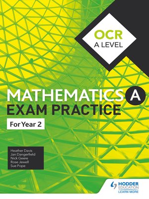 cover image of OCR a Level (Year 2) Mathematics Exam Practice